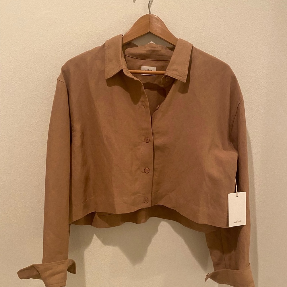 Wilfred Cropped Button-Down Top